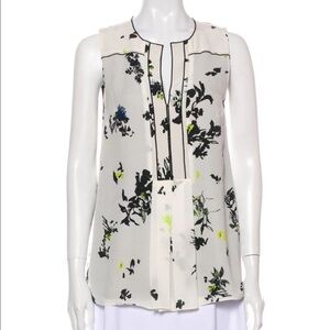 PROENZA SCHOULER Silk Floral Print Blouse